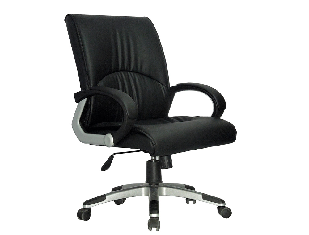 SILLA DIRECCION Q-CONNECT RESPALDO MEDIO REGULABLE EN ALTURA ALTO 900+85MM ANCHO 500MM PROFUNDIDAD 510MM COLOR