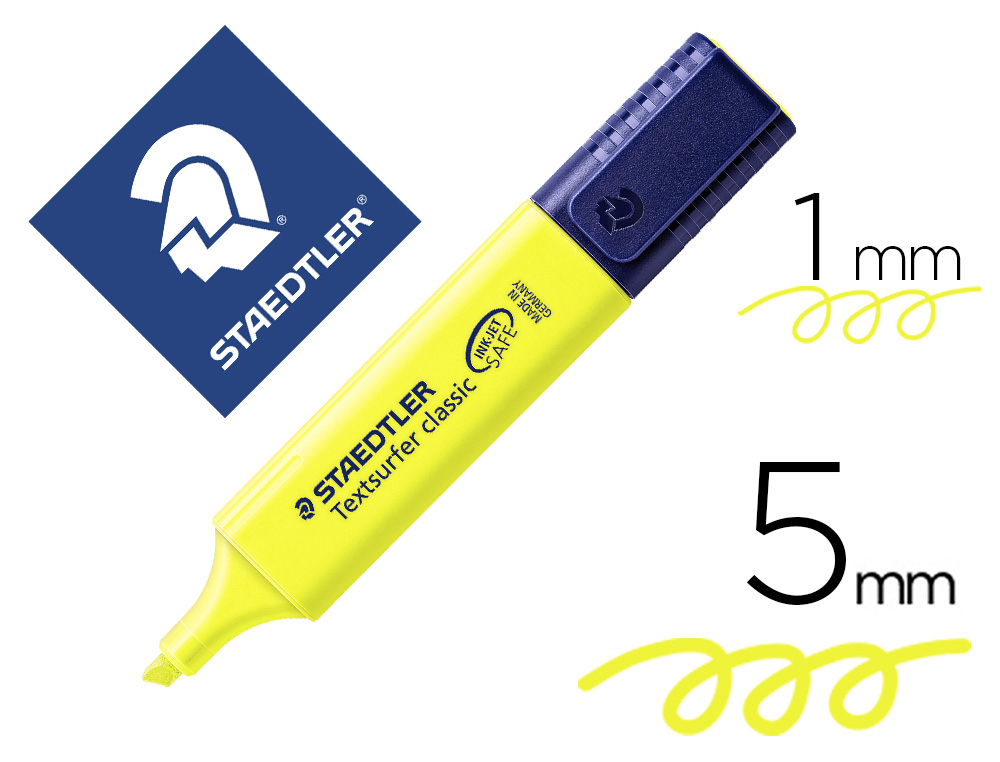 ROTULADOR STAEDTLER TEXTSURFER CLASSIC 364 FLUORESCENTE AMARILLO