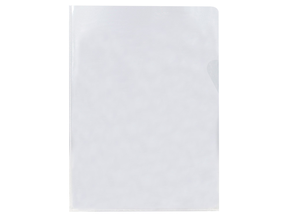 CARPETA DOSSIER UÑERO PLASTICO Q-CONNECT 180 MC FOLIO TRANSPARENTE