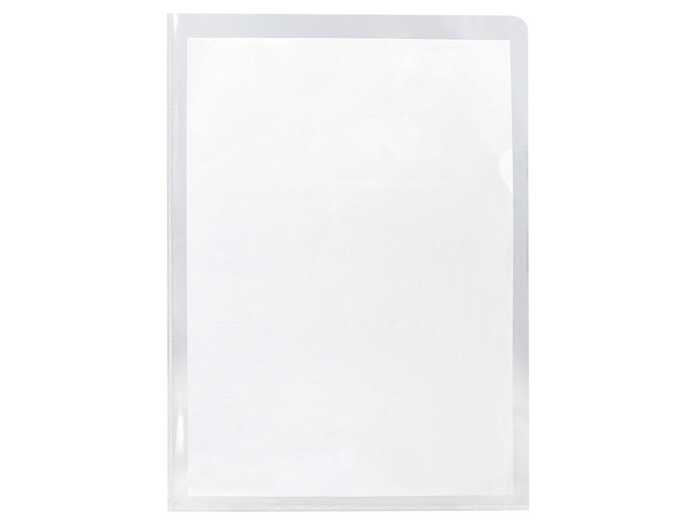 CARPETA DOSSIER UÑERO PLASTICO Q-CONNECT 180 MC FOLIO TRANSPARENTE