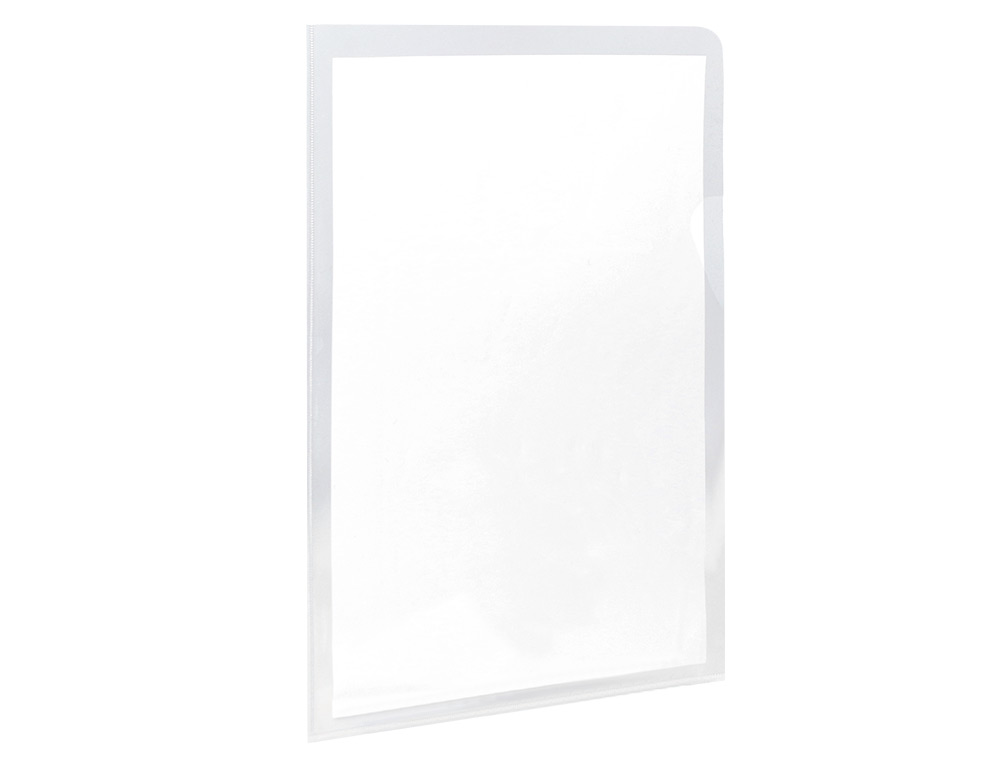CARPETA DOSSIER UÑERO PLASTICO Q-CONNECT 180 MC FOLIO TRANSPARENTE