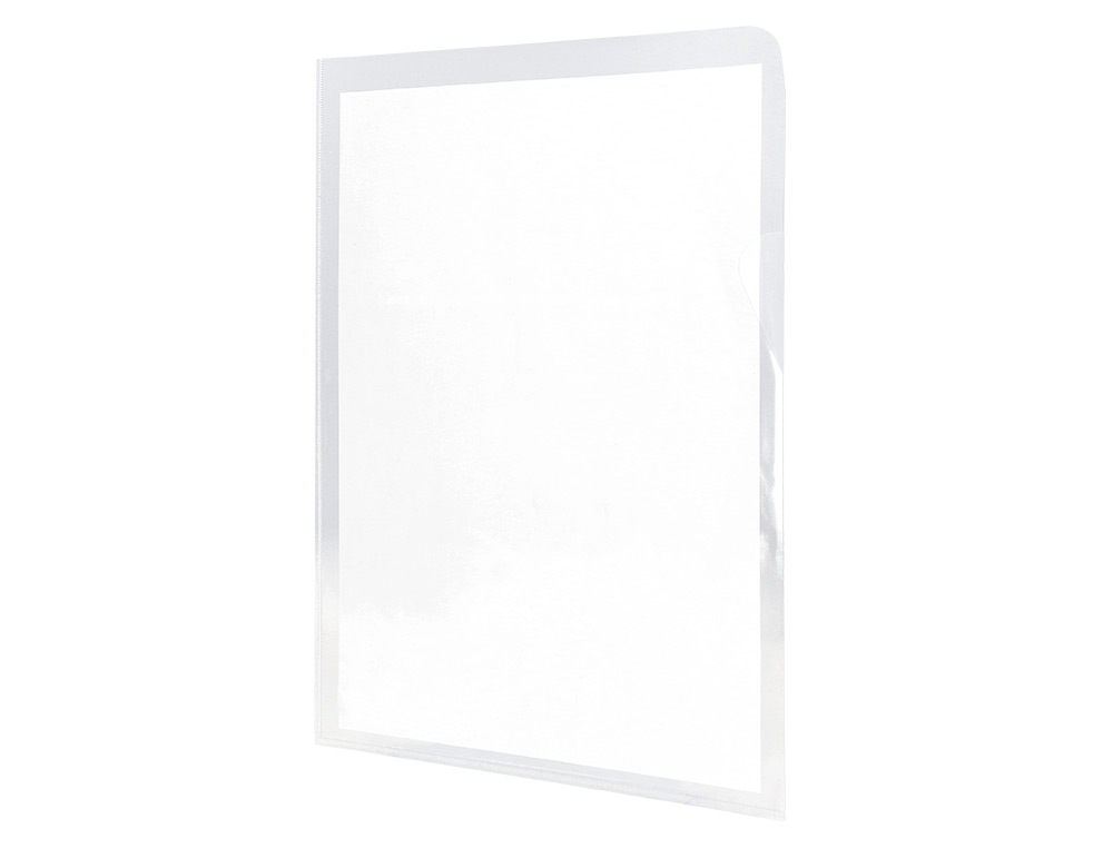 CARPETA DOSSIER UÑERO PLASTICO Q-CONNECT 180 MC FOLIO TRANSPARENTE