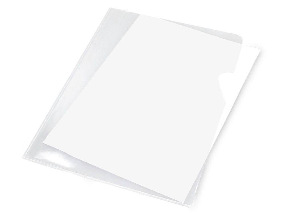 CARPETA DOSSIER UÑERO PLASTICO Q-CONNECT 180 MC FOLIO TRANSPARENTE