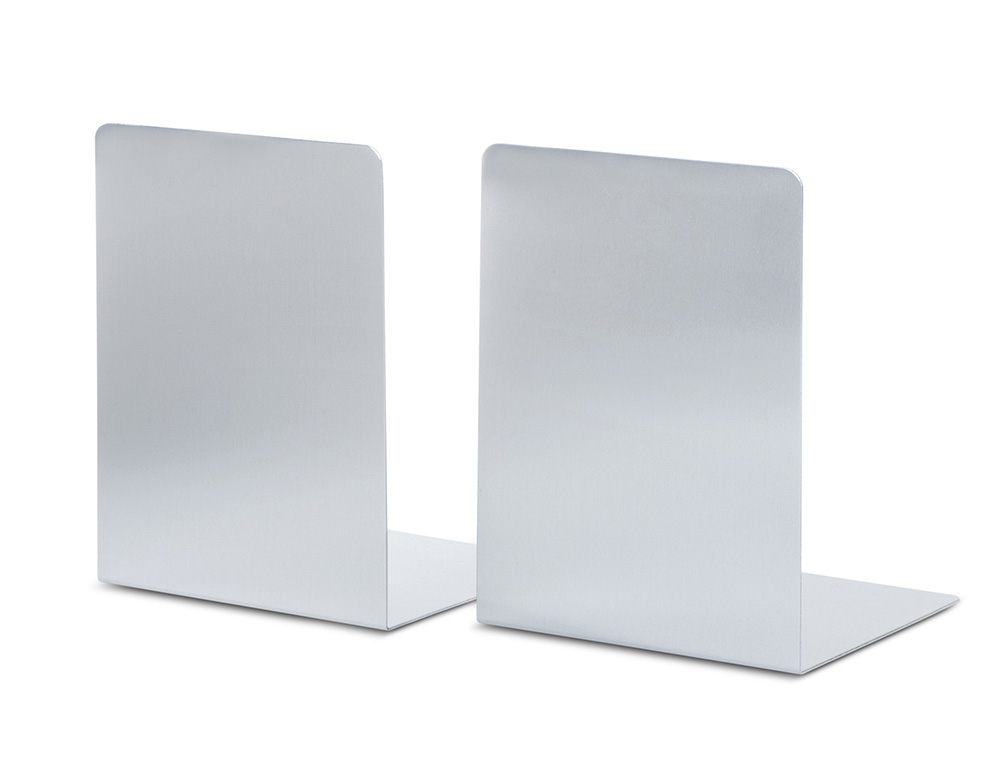 APOYALIBROS METALICO MAUL ALUMINIO 160X150X210 MM PACK DE 2 UNIDADES