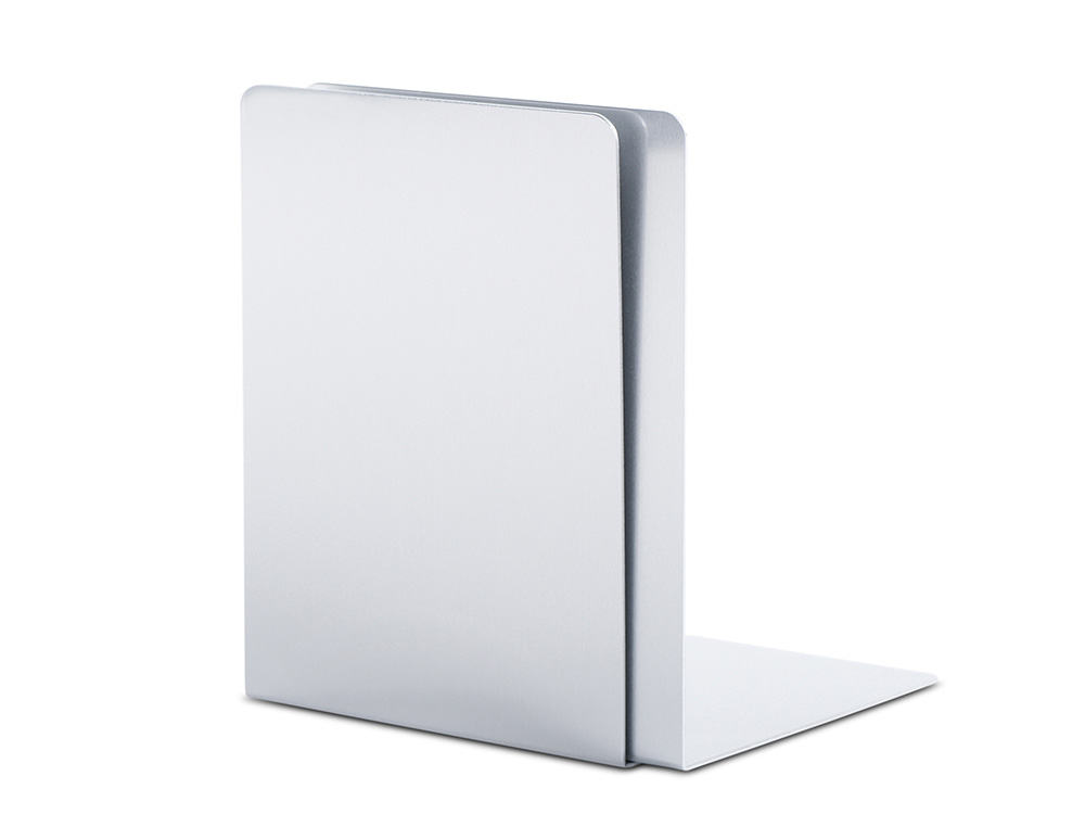 APOYALIBROS METALICO MAUL ALUMINIO 160X150X210 MM PACK DE 2 UNIDADES