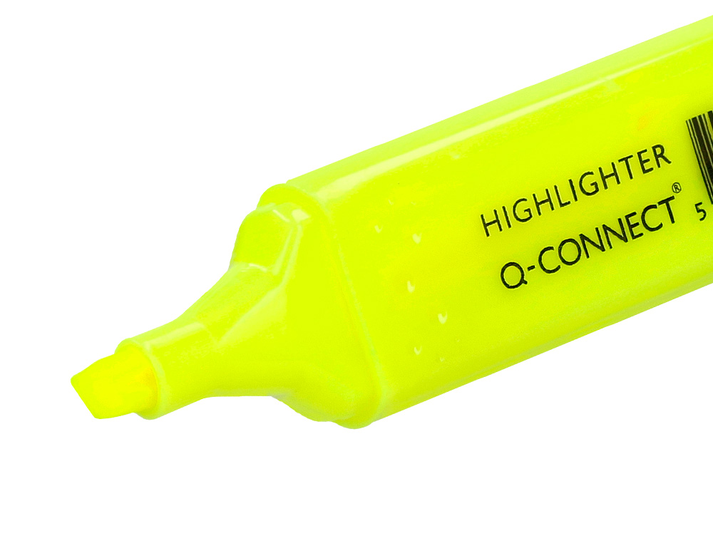 ROTULADOR Q-CONNECT FLUORESCENTE AMARILLO PUNTA BISELADA