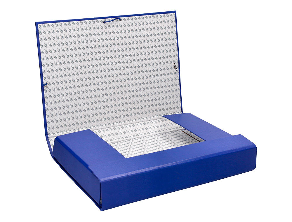 CARPETA PROYECTOS LIDERPAPEL FOLIO LOMO 90MM CARTON FORRADO AZUL