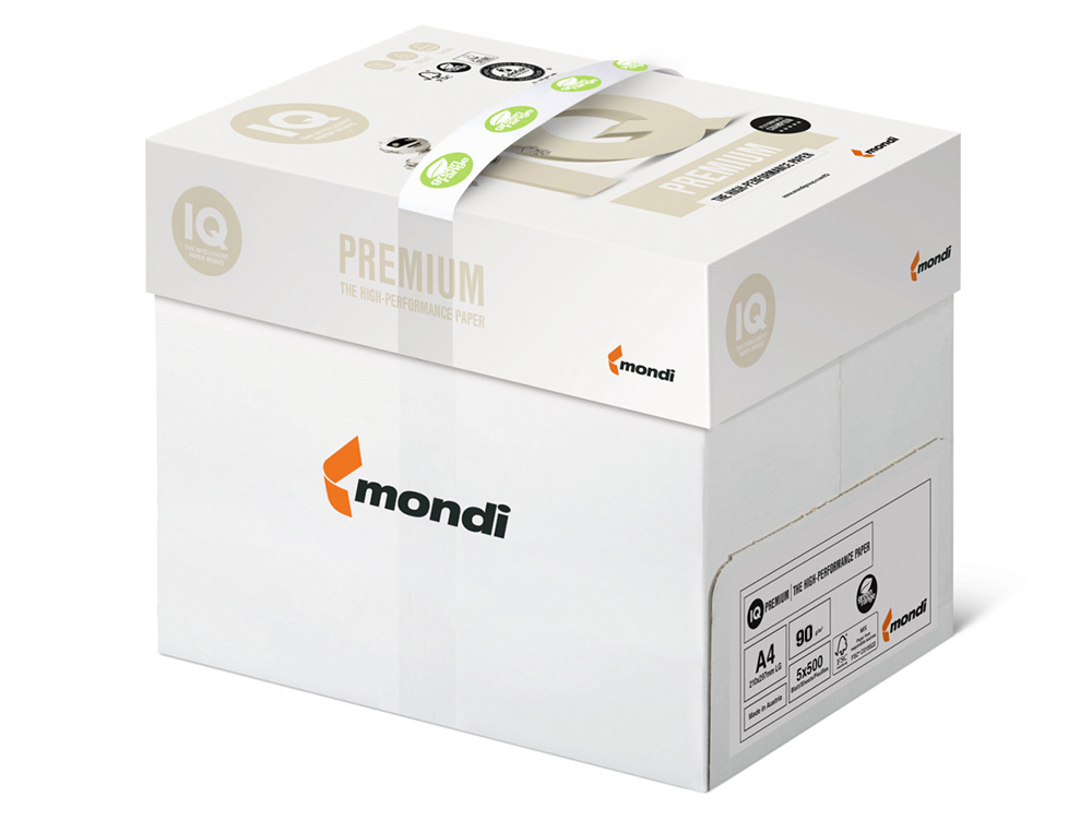 PAPEL FOTOCOPIADORA IQ PREMIUM DIN A4 90 GRAMOS PAQUETE DE 500 HOJAS