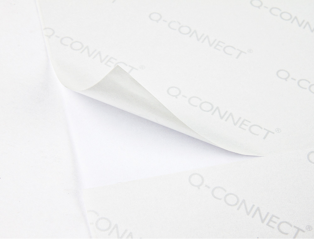 ETIQUETA ADHESIVA Q-CONNECT KF10648 TAMAÑO 70X42 MM FOTOCOPIADORA LASER INK-JET CAJA CON 100 HOJAS DIN A4