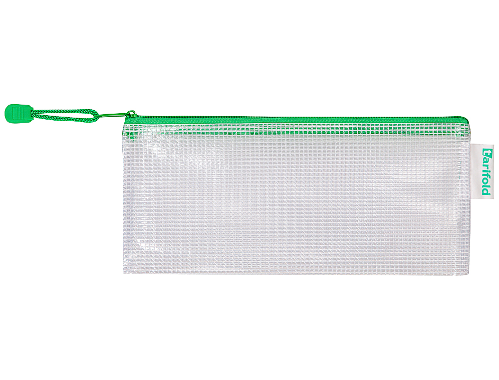 BOLSA MULTIUSOS DJOIS PVC 250X115 MM APERTURA SUPERIOR CON CREMALLERA PORTABOLIGRAFO Y CORREA COLOR VERDE