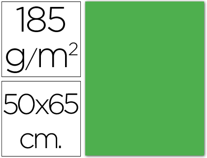 CARTULINA GUARRO VERDE MANZANA -50X65 CM -185 GR
