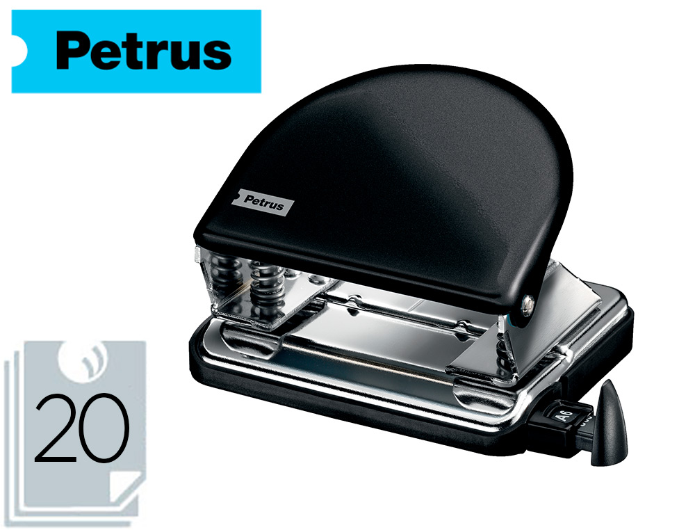 TALADRADOR PETRUS 52 WOW NEGRO METALIZADO CAPACIDAD 20 HOJAS EN BLISTER