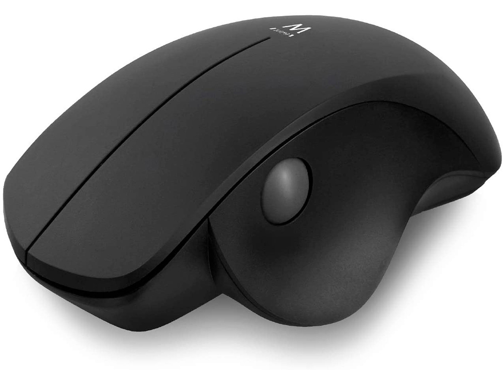 RATON EWENT ERGONOMICO INALAMBRICO 1600 PPP CON RUEDA DE DESPLAZAMIENTO PARA PULGAR