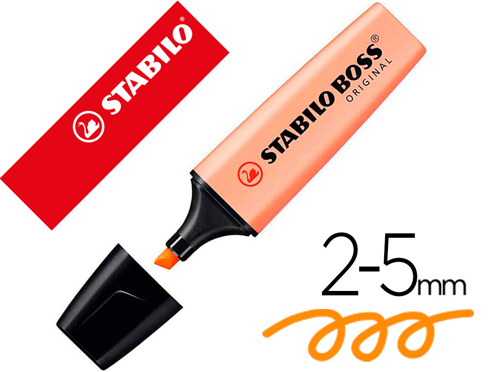 ROTULADOR STABILO BOSS FLUORESCENTE 70 PASTEL NARANJA PALIDO