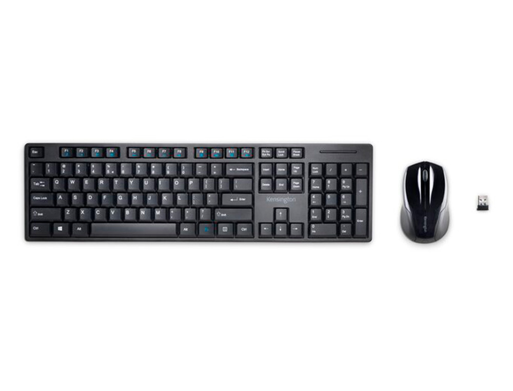 SET TECLADO Y RATON KENSINGTON INALAMBRICO PRO FIT QWERTY NEGRO