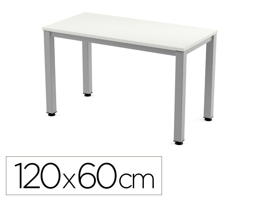 MESA DE OFICINA ROCADA EXECUTIVE 2000AD04 ALUMINIO/BLANCO 120X60 CM