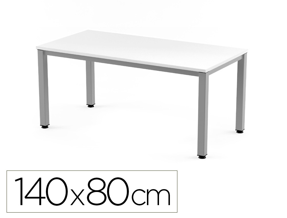 MESA DE OFICINA ROCADA EXECUTIVE 2001AD04 ALUMINIO/BLANCO 140X80 CM