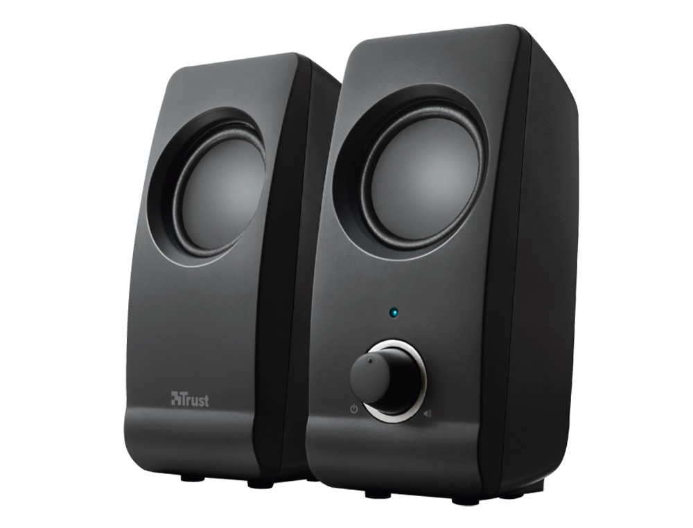 ALTAVOCES TRUST REMO 2.0 POTENCIA MAXIMA 16 W CONTROL VOLUMEN CONEXION USB 2.0 JACK 3.5 MM COLOR NEGRO