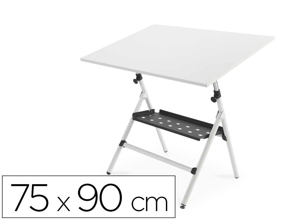 MESA DE DIBUJO ROCADA RD-175 ESTRUCTURA METALICA PLEGABLE REGULABLE EN ALTURA TABLERO 75X90 CM