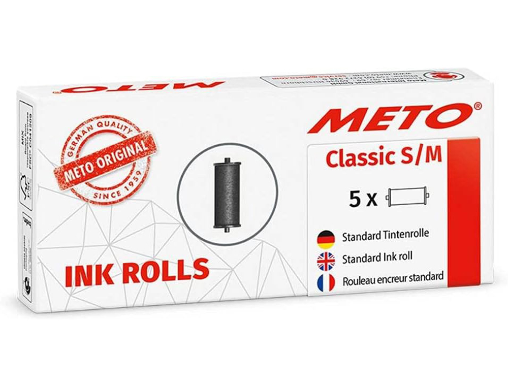 RODILLO ENTINTADOR METO CLASSIC S/M CAJA DE 5 UNIDADES