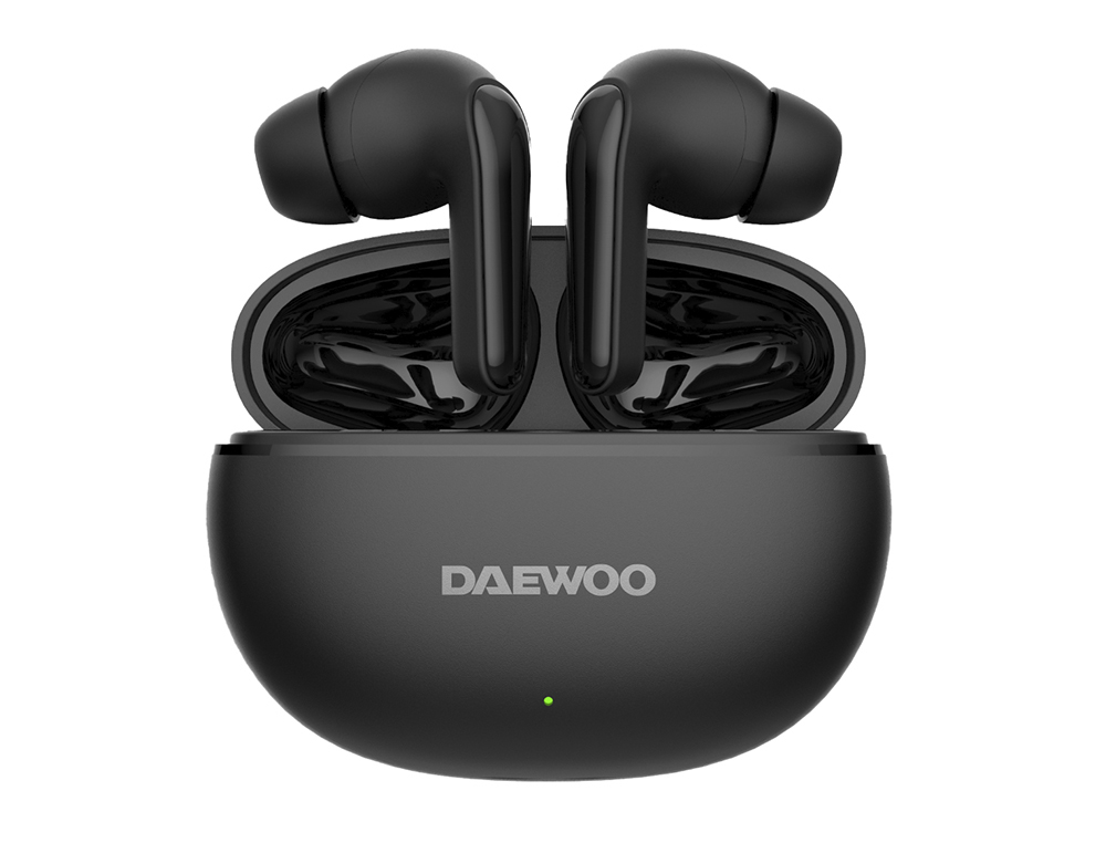 AURICULAR DAEWOO TWS IN-EAR BLUETOOTH 5.3 CON ESTUCHE DE CARGA USB TIPO-C AUTONOMIA 6 HORAS COLOR NEGRO