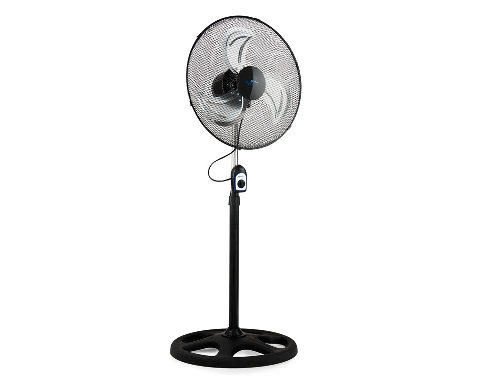 VENTILADOR DE PIE AVANT 3 VELOCIDADES CABEZAL RECLINABLE OSCILANTE 120 DIAMETRO 450 MM COLOR NEGRO