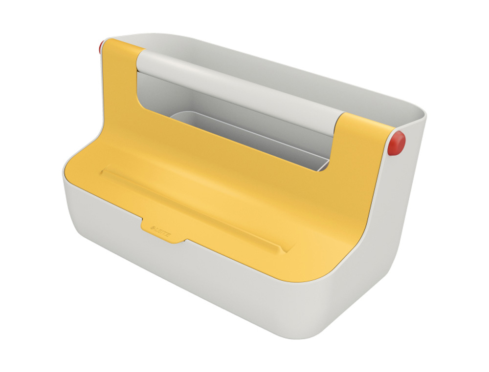 CAJA DE ALMACENAMIENTO LEITZ COSY CARRY BOX COLOR AMARILLO 367X214X196 MM