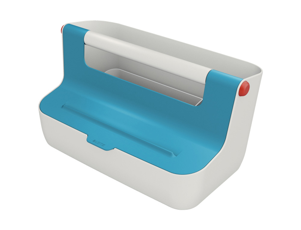 CAJA DE ALMACENAMIENTO LEITZ COSY CARRY BOX COLOR AZUL 367X214X196 MM