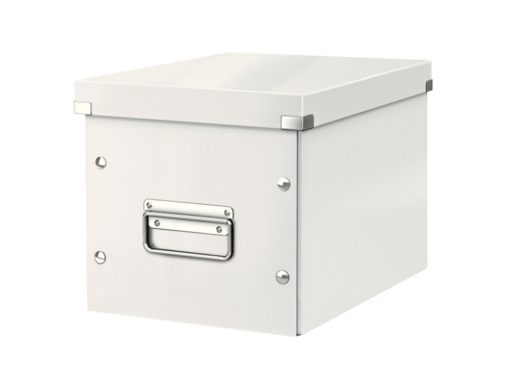 CAJA DE ALMACENAMIENTO LEITZ CLICK&STORE CUBICA MEDIANA COLOR BLANCO 265X265X250 MM
