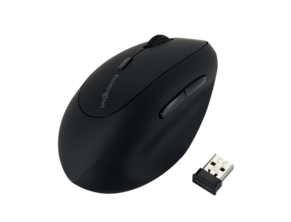 RATON KENSINGTON OPTICO PRO FIT ERGO 6 BOTONES 1600 DPI INALAMBRICO PARA ZURDOS COLOR NEGRO