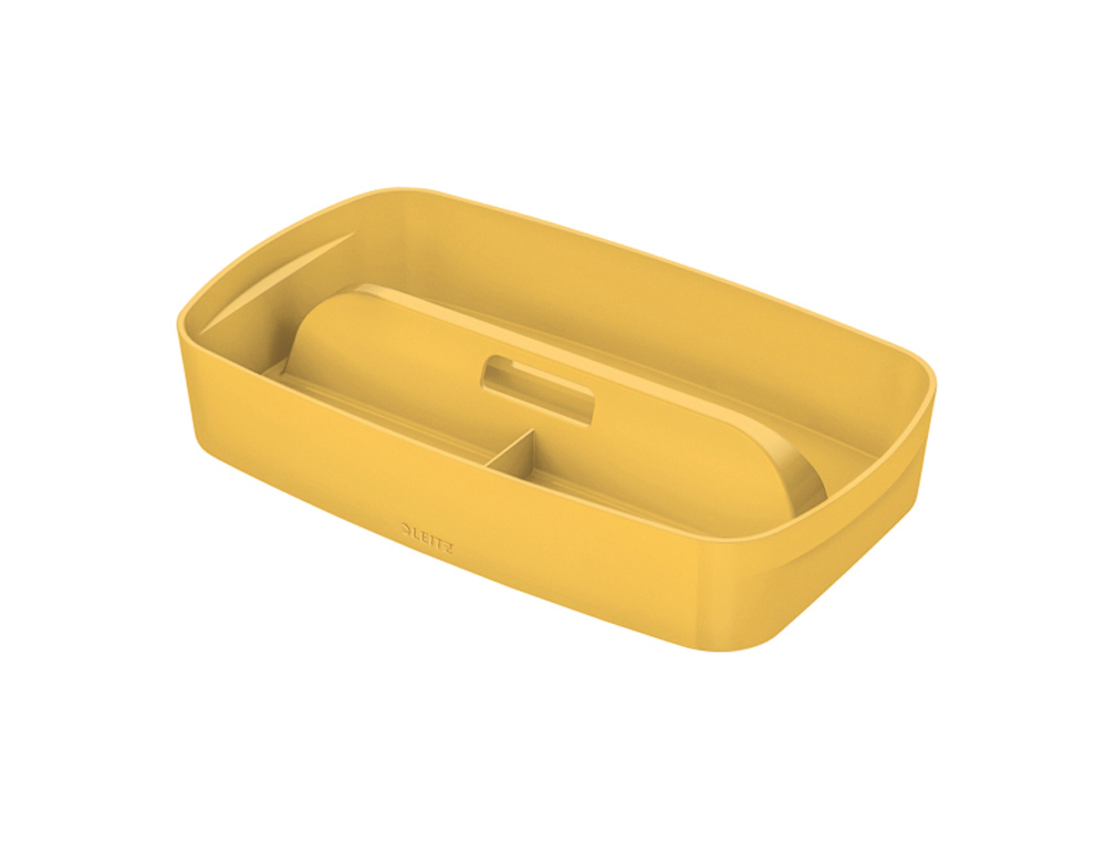 BANDEJA ORGANIZADORA LEITZ MYBOX COSY CON ASA COLOR AMARILLO 307X56X181 MM