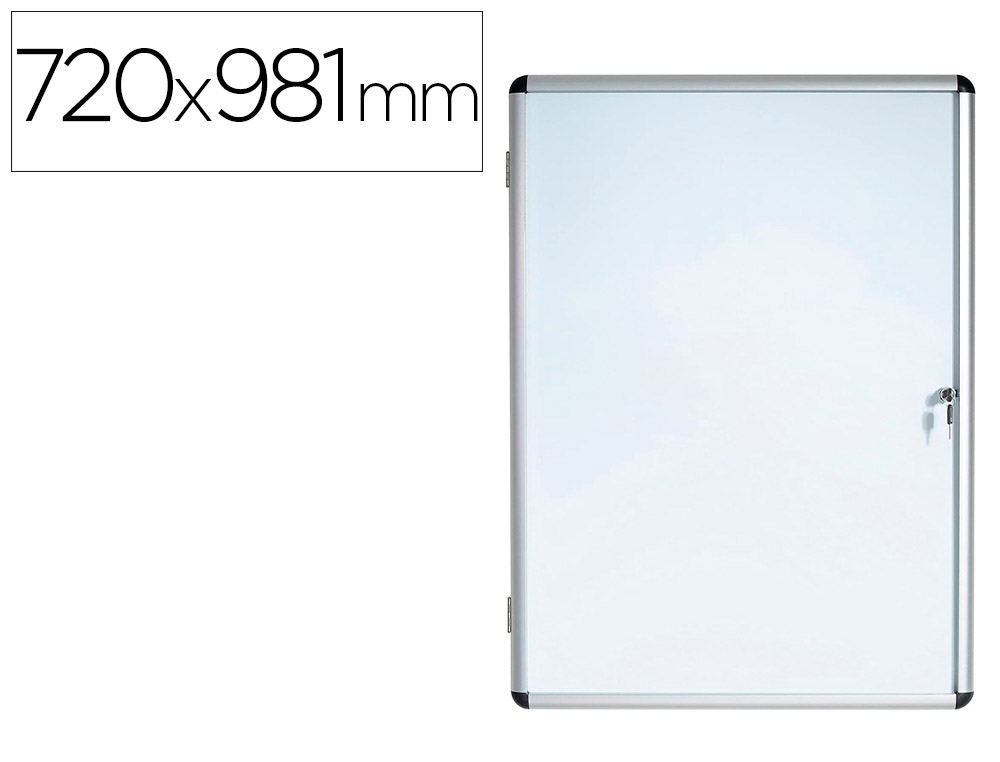 VITRINA DE ANUNCIOS BI-OFFICE FONDO MAGNETICO EXTRAPLANA DE INTERIOR 720X981 MM